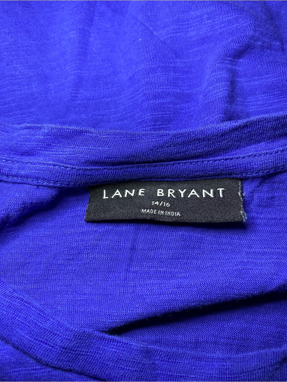 Lane Bryant short sleeve T shirt puff sleeve with crochet detail size 14/16 - Picture 2 of 5